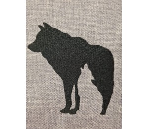 Stickdatei - Wolf Silhouette